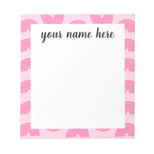 Personalised Rainbow Girls Notepad