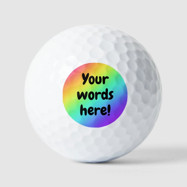 Personalised Rainbow Golf Balls (Front)