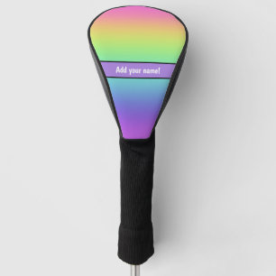 Personalised Rainbow Golf Head Cover