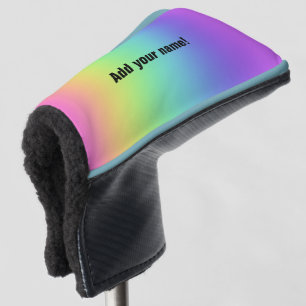 Personalised Rainbow Golf Head Cover