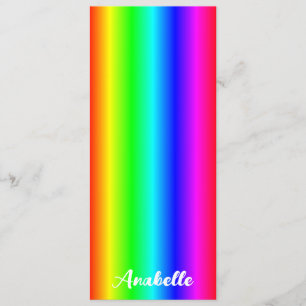 Personalised Rainbow Gradient Bookmark with Name