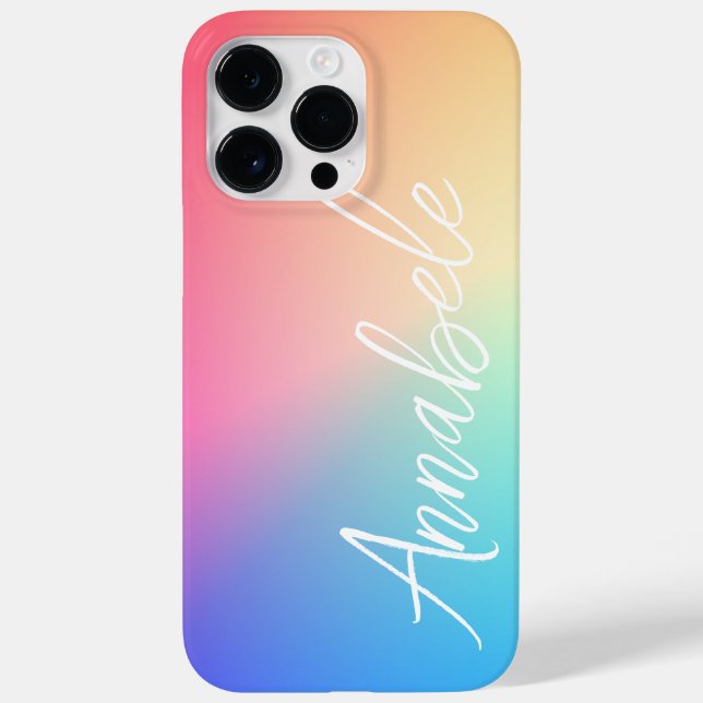 Personalised Rainbow Gradient  Case-Mate iPhone Case (Back)