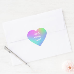 Personalised Rainbow Gradient Heart Stickers