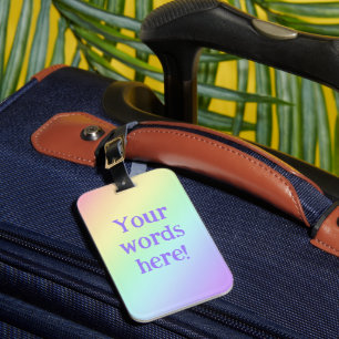 Personalised Rainbow Gradient Luggage Tag