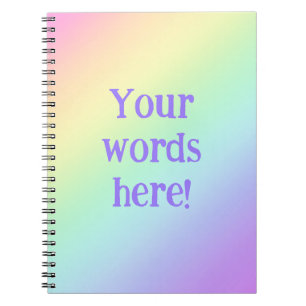Personalised Rainbow Gradient Notebook