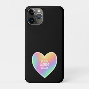Personalised Rainbow Heart iPhone 11 Pro Case