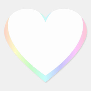 Personalised Rainbow Heart Photo  Sticker