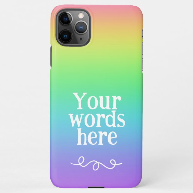 Personalised Rainbow iPhone 11 Pro Max Case (Back)