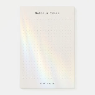 Personalised rainbow light aesthetic dot Grid Post-it Notes
