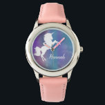 Personalised Rainbow Magical Unicorn Watch<br><div class="desc">Personalise this colourful unicorn themed watch for your daughter. Customise as desired.

Tip: If you have a unicorn party theme,  this makes an amazing gift for each guest.</div>