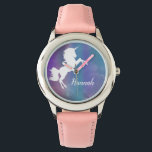 Personalised Rainbow Magical Unicorn Watch<br><div class="desc">Personalise this colourful unicorn themed watch for your daughter. Customise as desired.

Tip: If you have a unicorn party theme,  this makes an amazing gift for each guest.</div>