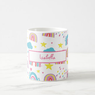 Personalised Rainbow Mug for Girls with Name