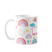 Personalised Rainbow Mug for Girls with Name