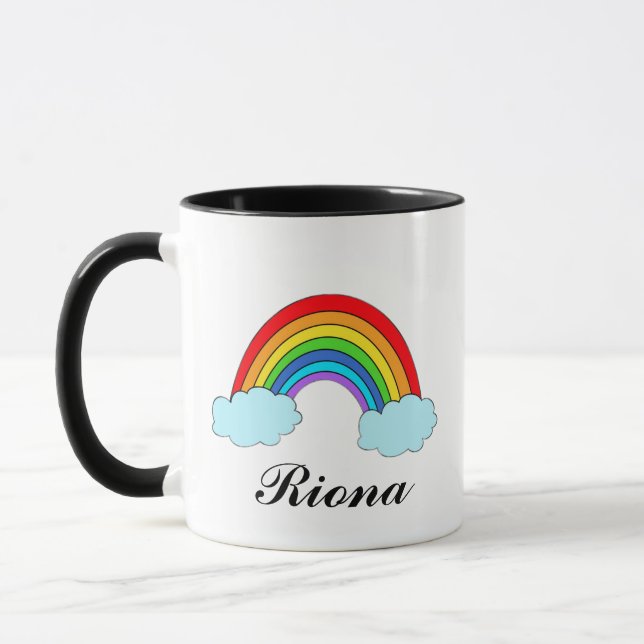 Personalised Rainbow Name Mug | Colourful  (Left)