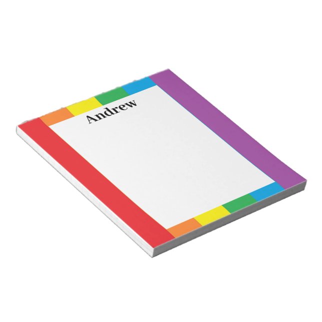 Personalised Rainbow Notepad (Angled)