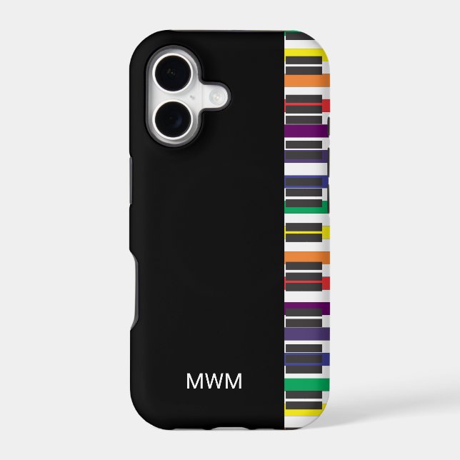 Personalised Rainbow Piano Keys (Back)