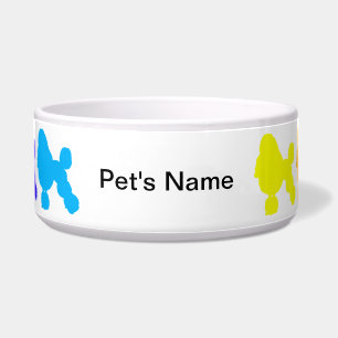 Personalised Rainbow Poodle Bowl