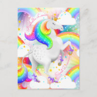 Personalised Rainbow Princess Unicorn
