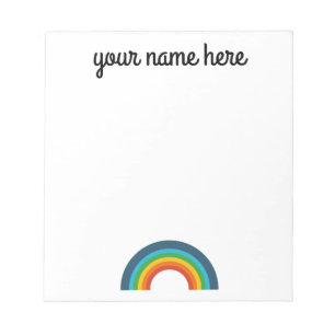 Personalised Rainbow Stationery Notepad