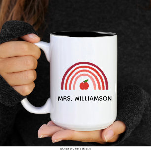 Personalised Rainbow Teacher Appreciation Mug