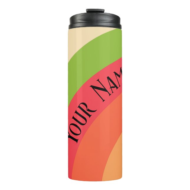 Personalised Rainbow Thermal Tumbler (Front)