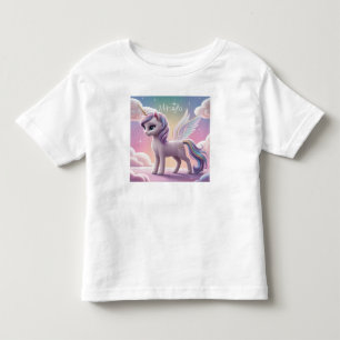 Personalised Rainbow Unicorn Cat Toddler T-Shirt