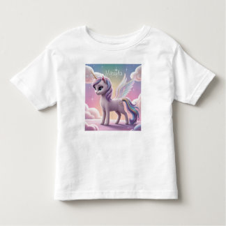 Personalised Rainbow Unicorn Cat Toddler T-Shirt
