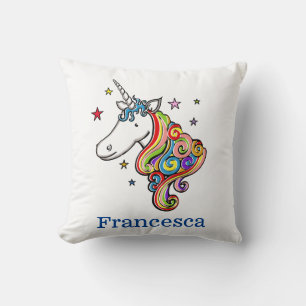 Personalised Rainbow Unicorn Cushion