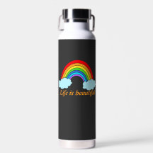 Personalised Rainbow Water Bottle | Custom Name