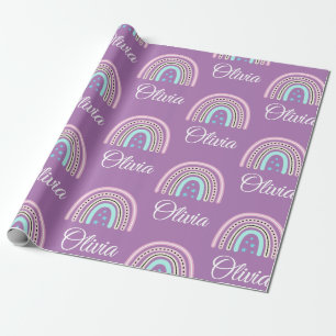 Personalised  Rainbow  Wrapping Paper Sheets