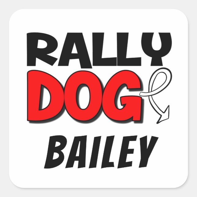 Personalised Rally Dog Obedience Sport  Square Sticker (Front)