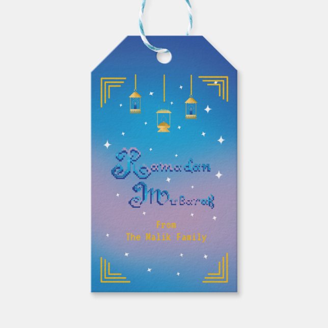 Personalised Ramadan Mubarak Gift Tags (Front)