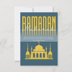 Personalised Ramadan Mubarak greeting card