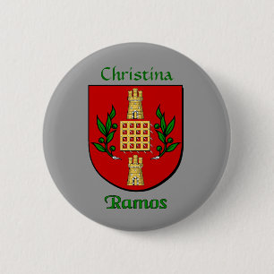 Personalised Ramos Historical Shield 6 Cm Round Badge