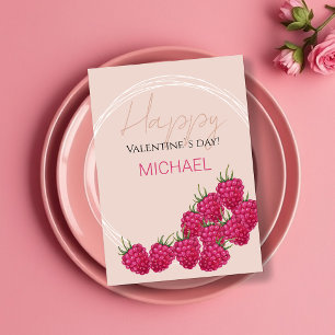 Personalised Raspberries Watercolor Illustration Card