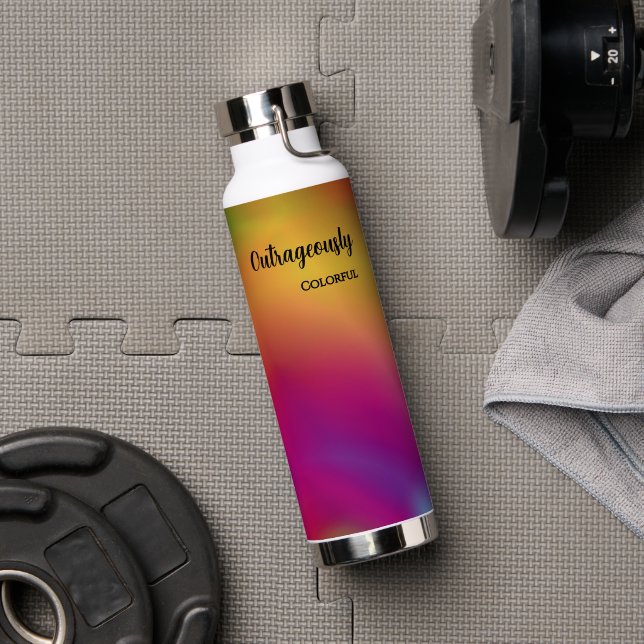 Personalised Raspberry Pear Water Bottle (Gym (Rotated))