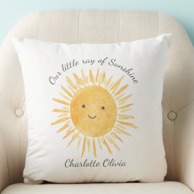 Personalised Ray Of Sunshine Nursery  Cushion (Creator Uploaded)