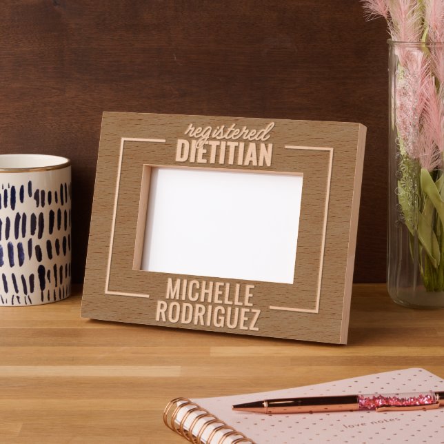 Personalised RD Registered Dietician Etched Frames (Left)