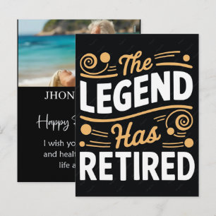 Personalised Re Tired Funny Retirement Name Shirt Holiday Postcard