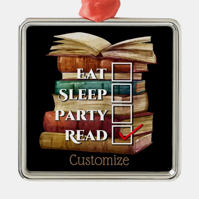 Personalised Reading First Metal Ornament (Front)