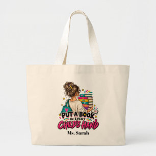 Personalised Reading Teacher Gift Tote Bag