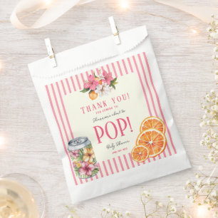 personalised Ready to Pop Tropical Floral Citrus  Favour Bag