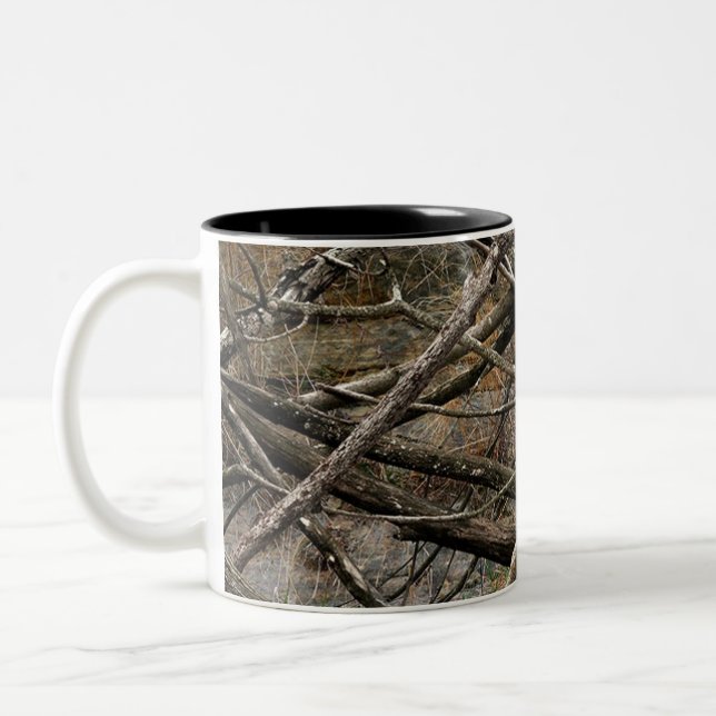 Personalised Real Camo / Camouflage (customisable) Two-Tone Coffee Mug (Left)