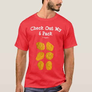 Personalised Real Chicken Nuggets Funny 6 Pack Abs T-Shirt