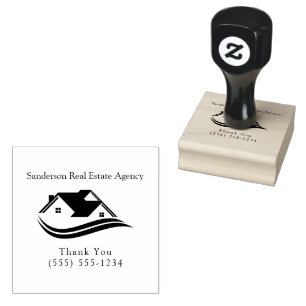 Personalised Real Estate Agency Thank You  Rubber Stamp