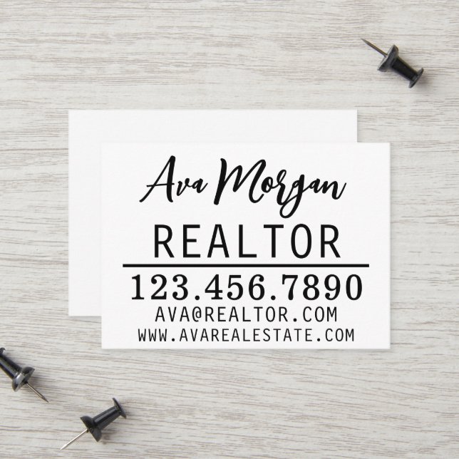 Personalised Real Estate Agent Gift Calling Card (Front/Back In Situ)