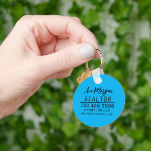Personalised Real Estate Agent Gift Key Ring