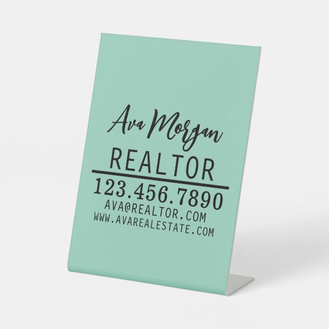 Personalised Real Estate Agent Gift Pedestal Sign (Front)