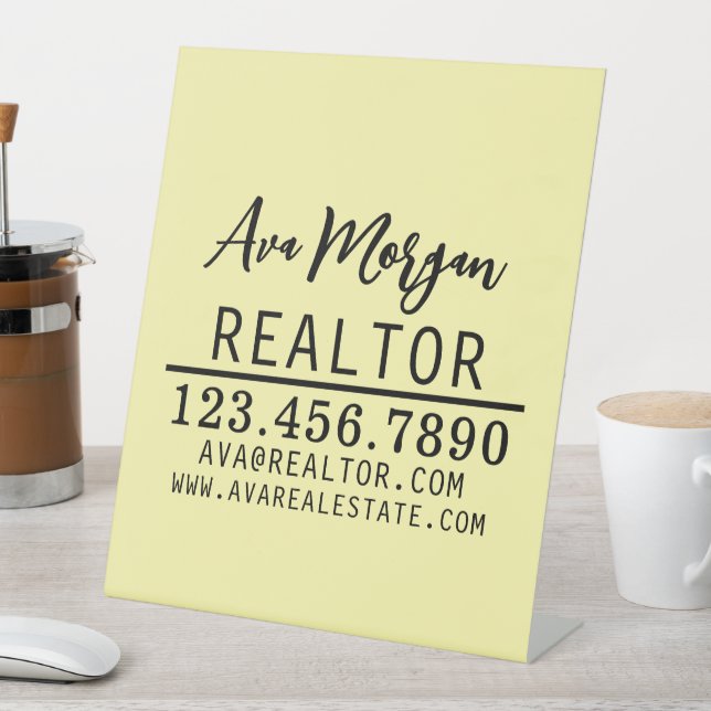 Personalised Real Estate Agent Gift Pedestal Sign (In SItu)