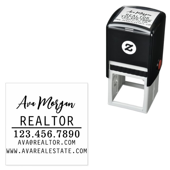 Personalised Real Estate Agent Gift Self-inking Stamp (In Situ)
